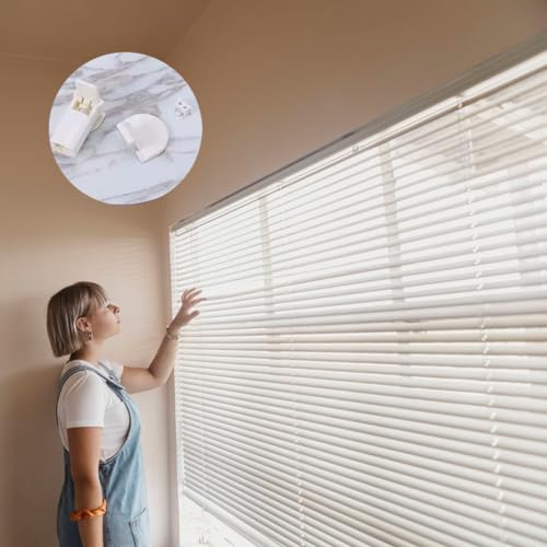 Klemmträger Plissee, Ohne Bohren Plissee Ersatzteile, Plissee Halterung Selbstklebend Klemmfix Halterung - für Fenster Plissees mit Vier Zugbändern(1 Sätz)