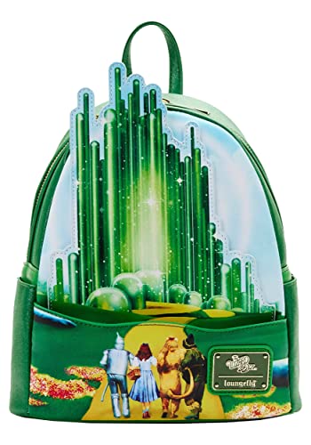 Sac à dos Loungefly Wizard of Oz Emerald City, mini sac à dos de collection vert à paillettes