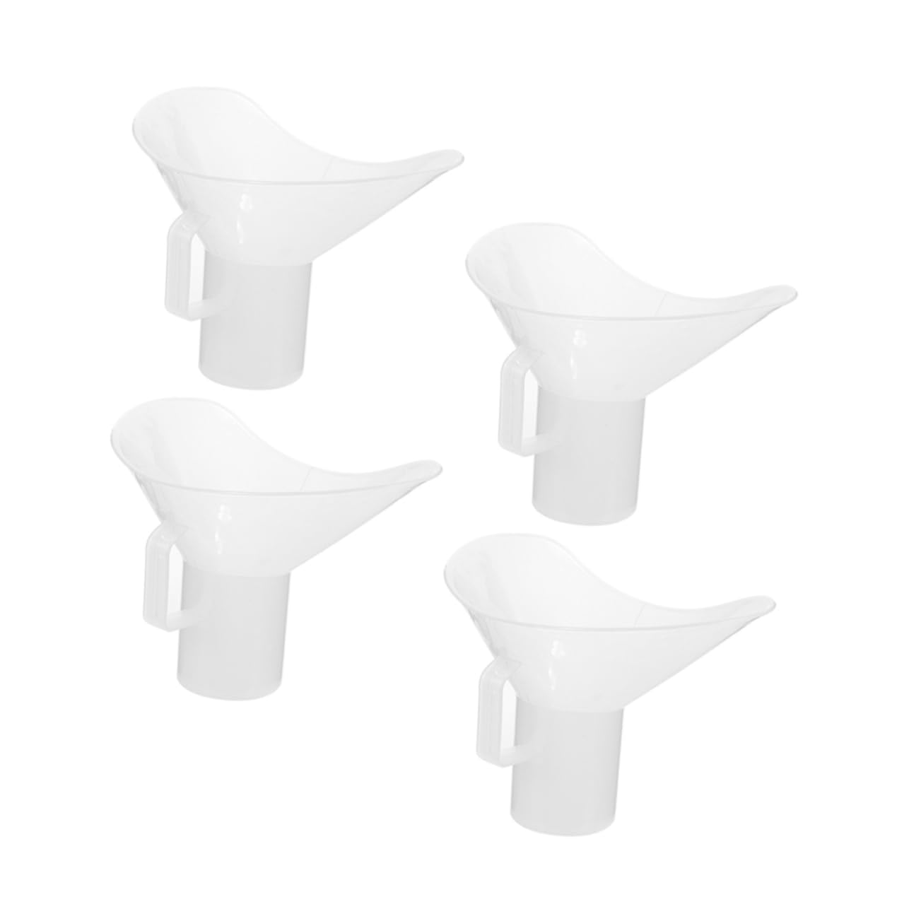 Set 4 Pezzi Bicchieri per Lavaggio degli Occhi in Plastica Bianca per Pulizia Oculare in Laboratorio