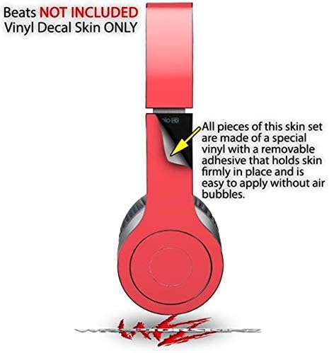 Skin Decal Wrap Works with Original Beats Solo HD Headphones Solids Collection Coral Skin Only (Headphones NOT Included)