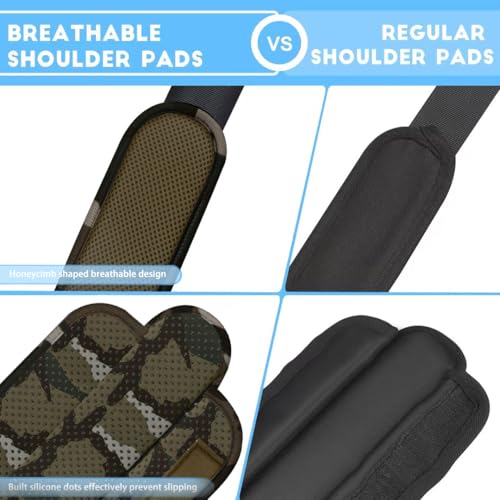 Image of ZINZ 2-Pack Universal Shoulder Pad with Ultra Thick Cushion for Bag Luggage Bag Crossbody, Plus Long & Anti-Slip & Breathable,Camouflage Green