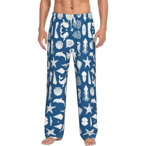 Pantalon de pyjama homme doux imprimé sous-marin S-5XL