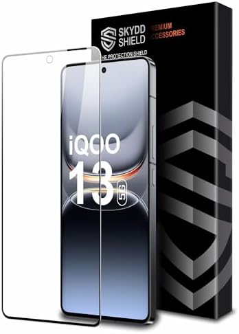 Military-Grade Gorilla Tempered Glass For iQOO 13 5G (6.82 Inch) With Installation Kit | Edge to Edge Coverage | Black