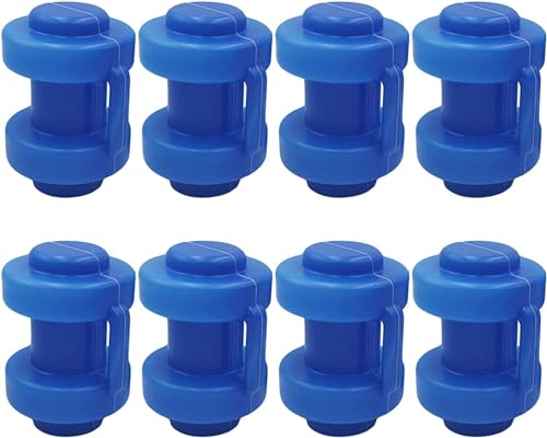 FANWINKJ Trampolin Endkappen Set – 8 Stück Blau, Ø25 mm für 2,5 cm Stangen, Pfostenkappen für Sicherheitsnetz, Trampolin Zubehör & Ersatzteile, Schutzkappen Universal
