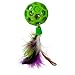 JW Pet Cataction Feather Ball with Bell, Cat Toy, Green, 1 Count (Pack of 1) (71059)