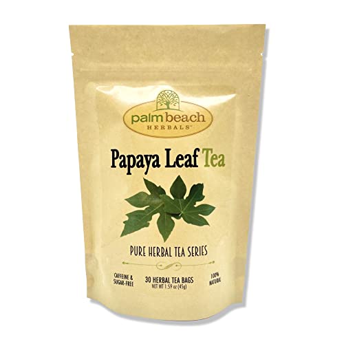 Papaya Leaf Tea - Pure Herbal Tea Series By Palm Beach Herbal Tea Company (30 Tea Bags) 100% Natural #TOP30