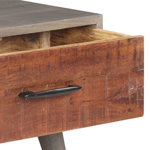 Table basse en bois de manguier à double tiroir de rangement