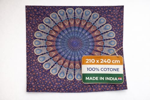 ARMONIA BOHO IN TUTTA CASA: Usa questi teli divano cotone come scenografici teli copridivani per rinnovare salotto e camera; il grande telo copritutto matrimoniale veste il letto con un mandala avvolgente, creando continuità di stile in ogni ambiente.