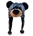 Puzzled Black Bear Child's Super Soft Plush Hat