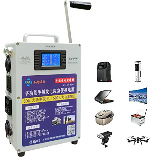 JIANGSS Générateur manuel de 150 W / 500 W de charge USB à main d'urgence portable, CC à manivelle pour camping