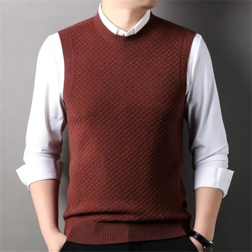 Fashion Sweater Vest Men Sleeveless O-Neck Pullover Casual Sweater Vest4