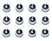 12x 316L Stainless Steel Replacement Captive Bead Dimple Ball 3mm 4mm 5mm 6mm for 20g 18g 16g 14g 12g Gauge Rings CBR Body Jewelry Set of 12