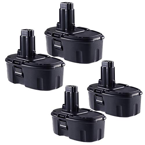 4-Pack 3600mAh 18V DC9096 Battery Replacement for Dewalt Ni-Mh XRP DC9096 DC9099 DC9098 DW9096 DW9099 DE9096 DE9098 Compatible With Dewalt 18Volt Cordless Power Tools Batteries 4-Pack 3600mAh 18V DC9096 Battery Replacement for Dewalt Ni-Mh XRP DC9096 DC9099 DC9098 DW9096 DW9099 DE9096 DE9098 Compatible With Dewalt 18Volt Cordless Power Tools Batteries