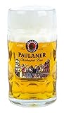 Paulaner Dimpled Isar Beer Mug - 1 Liter Mass Krug (Oktoberfest 'Wiesn' Edition)