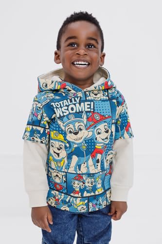 Image of Paw Patrol Fleece 2fer Pullover Hoodie and Jogger Pants Outfit Set Toddler to Big Kid Sizes (2T - 10-12)