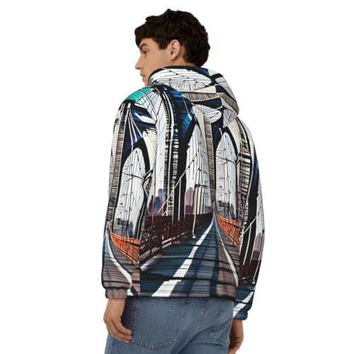 Pull à capuche homme avec cordon de serrage résistant pour un style casual