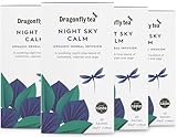 Dragonfly Night Sky Calm Tea (80 Teabags), Organic Plastic-Free Compostable Tea Bags (Pack of 4 x 20) Caffeine-Free Camomile Herbal Night Time Calming Relaxation Sleep Tea