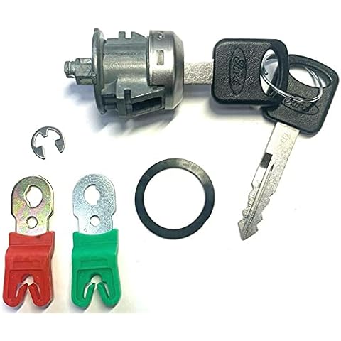 Fast Auto Keys - Fits Select Ford Replacement Front Doors Key Lock Cylinder W/2 OEM Oval Logo Keys Left or Right DL5885 597638 703362 Cover