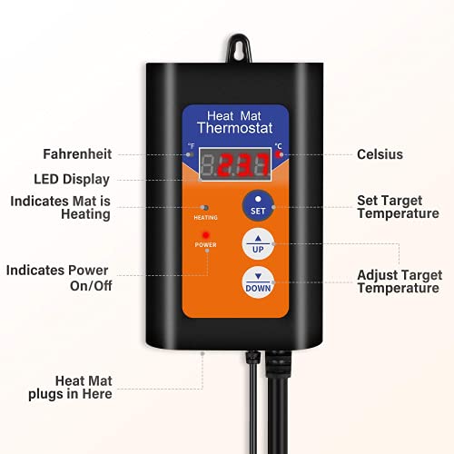 Simple Deluxe PTCLAMCR150MCTRLC 150W Reptile Ceramic Heat Bulb With 8.5 Inch Clamp Lamp And Digital Thermostat Controller Combo Set thumb #4