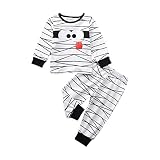 JERFER Kleinkind Kinder Baby Mädchen Junge Halloween Tops + Lustig Mumie Hose einstellen Pyjama Outfits