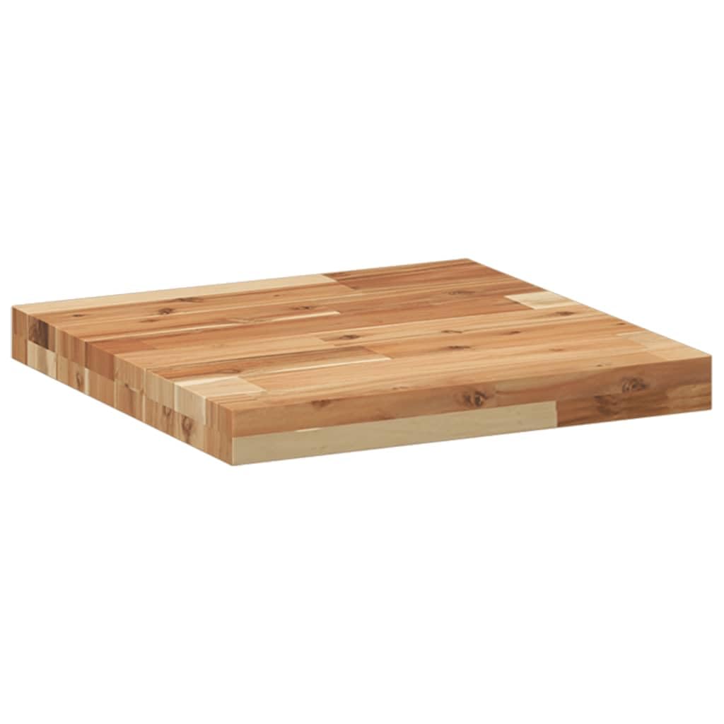Générique Quadratische Tischplatte aus massivem Akazienholz, 40 x 40 x 4 cm, robuste und stabile Tischplatte für Essen, Beistelltisch oder niedrig, leicht zu reinigen mit einem feuchten Tuch