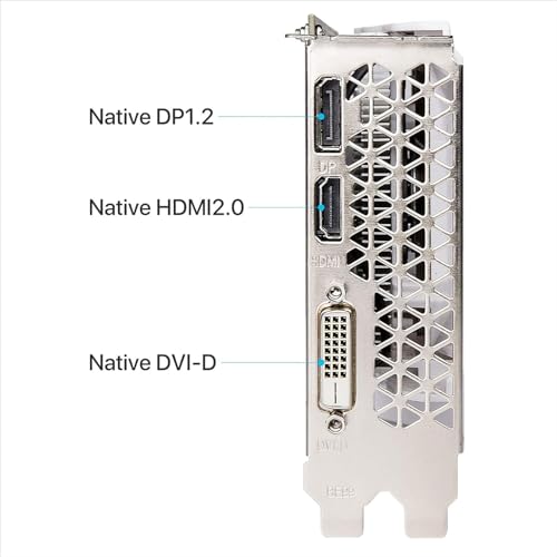 Scheda Video GTX 1050 Ti GTX1050Ti 4 GB GDDR5 128 bit 1291MHz, Scheda Grafica GPU per PC Gaming, DVI, HDMI, DisplayPort, PCI Express 3.0 x16, Supporta DirectX 12 - Bianco - Scheda video - Immagine 3