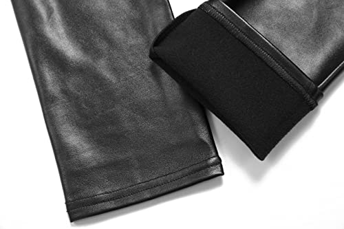 Kotii Fleece-Lined Faux Leather Leggings