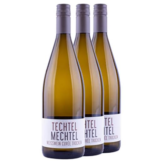 Nehrbaß - “Techtelmechtel 2020” - Weißweincuvée trocken 3 x á 1 Liter - Weißwein - Vegan - Rebsorte Riesling und Weißburgunder - Aus Deutschland (Rheinhessen) - mit Schraubverschluss