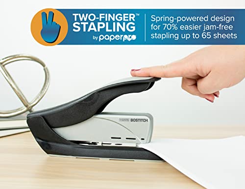 Bostitch Office Inhance Heavy Duty Stapler, 65-Sheet Capacity, Black/Silver #TOP1