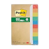 ポストイット 付箋 見出し レインボーカラー 50×7.5mm 100枚×10パッド 710RP-R