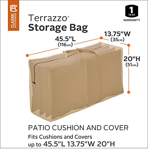 Classic Accessories Terrazzo Water-Resistant 45.5 Inch Patio Cushion And Cover Storage Bag,, Patio Furniture Covers #TOP1