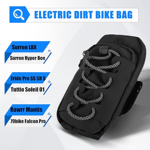 Image of Electric Dirt Bike Bag for Surron LBX Tuttio Soleil 01 Yozma IN10 | Fits Eride Pro SS SR S, Hyper Bee, Rawrr Mantis & Mini, Storage pouch for phone holder keys & card, Heavy-duty Oxford cloth