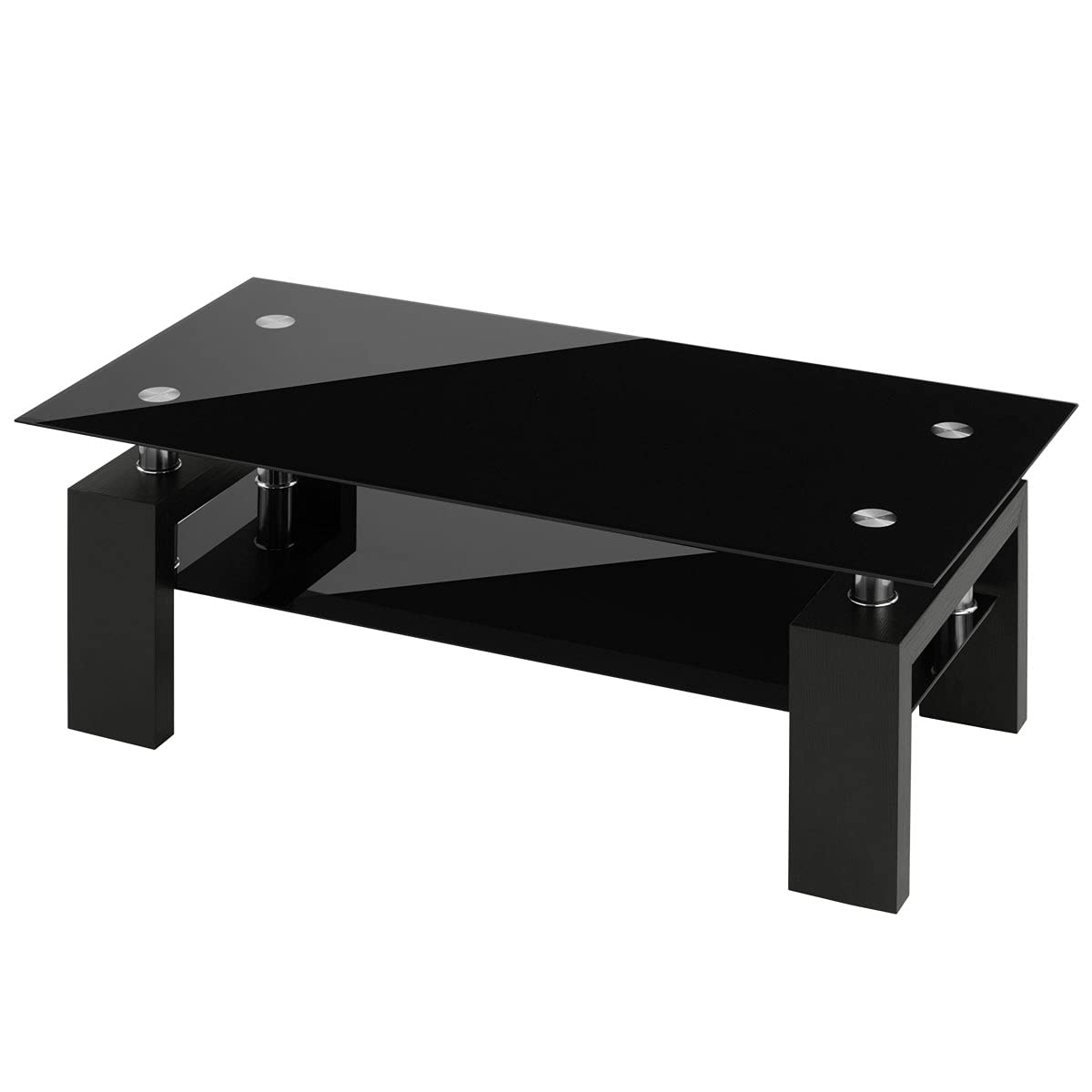 ガラス センター テーブル 収納 棚 フロア ロー コーヒー