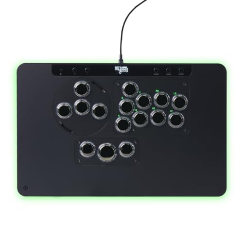 Haute42 Leverless Controller Arcade Stick: Leverless Arcade Stick X Series with Ambient RGB and Tournament Lock Switch,Arcade Stick with Kailh Ice Cream Switches,Arcade Controller with Interchangeable Module for Switch, PC, PS4, PS3