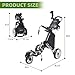 FLAGTAG Golf Push Cart 3 Wheel with 360 Swivel Front Wheel,Lightweight and Foldable Walking Golf Cart，One-Click Foldable,with Foot Brake