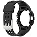 Disscool Replacement Wrist Bands Compatible with Samsung Galaxy Watch 4 40mm Integrated Strap for Man Woman Adjustable Soft Silicone Quick Release Watch Band(Black)