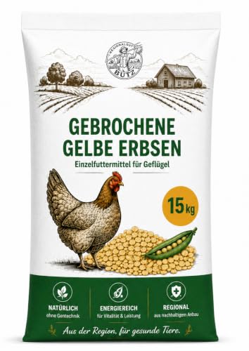 Gebrochene Erbsen 15 kg – Hochwertiges Einzelfuttermittel für...