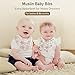 CIVARUA KIDS Muslin Baby Bibs 8 Pack, Baby Bandana Drool Bib for Drooling and Teething, Cotton Soft Absorbent for Girls Boys Spring Impression