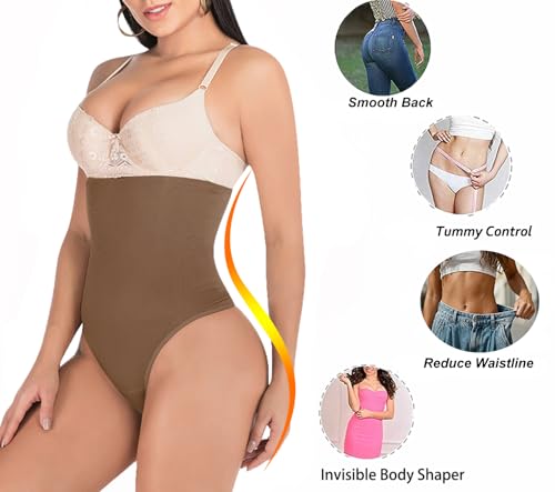 Image of Hioffer 328 Thong Shapewear Tummy Control For Women High Waist Body Shaper