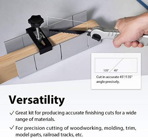 FIRSTINFO Metal Mitre Box Aluminum 