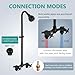 Aolemi Outdoor Shower Kit Fixtures – 2-Handle Exposed Shower Fixture with High Pressure Showerhead, Solid Brass Mix Valve, 6-Inch Center, Complete Outdoor Shower System – Matte Black