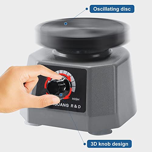 Lab Vibrator - Dental Vibrator 4", Dental Vibrating Machine, Vibrating Table For Molds, Gypsum, Pouring Models, Resin Casting(Us Plug) #TOP4