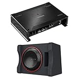 Kenwood X502-1 eXcelon 500-Watt @ 2 Ohms Class D Subwoofer Amplifier | Plus Excelon P-XW1221SHP 12' Preloaded High Power Subwoofer Enclosure