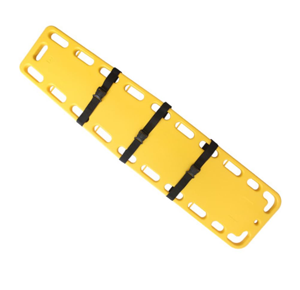 XNSHENGXAN Spine Board Stretcher with Straps, Lightweight PE Backboard for Patient Immobilization, Portable Emergency Rescue Board for EMT, Ambulance, First Aid Transport,E5