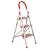 LUISLADDERS 3 Step Ladder Aluminum Lightweight Folding Step Stool Portable Home and Kitchen Anti-Slip Stepladder 330lbs EN131