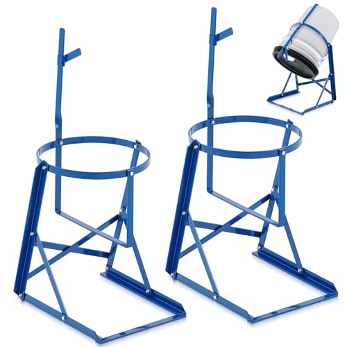 Blulu 2 Pcs 5 Gallon Manual Pail Tipper 70 lbs Paint Gallon Pourer Can Bucket Tipper Safely Lift and Pour Drums Safe Pouring Easy Assembly for Paint, Solvent, Honey (Blue)