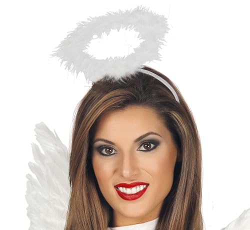FIESTAS GUIRCA | Weißer Engel Haarreif mit Heiligenschein (Einheitsgröße) - Kostümzubehör für...
