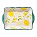 DAQ Utensilios para Hornear Bandeja Rectangular de cerámica para Hornear Plato de Frutas binaural para el hogar Bandeja de Desayuno (2 Piezas) Utensilios para Hornear para Horno (C1, tamaño Libre), U