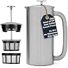 ESPRO P7 32 oz Brushed Stainless Steel French Press and 32 oz Replacement Micro-Filter