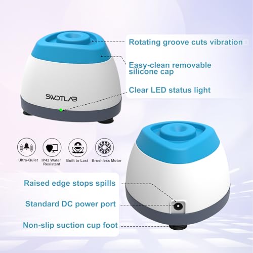 Image of Mini Vortex Mixer with Touch Function for Lab Nail Polish (Blue)